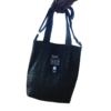 Unisex upcyled plastic crossbody tote bag- black - Image 2